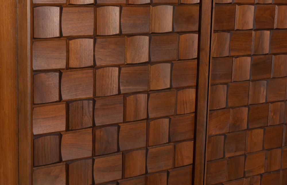 REFINISHED MCM Walnut Brutalist Bedroom SET in Paul Evans style, PERFECT