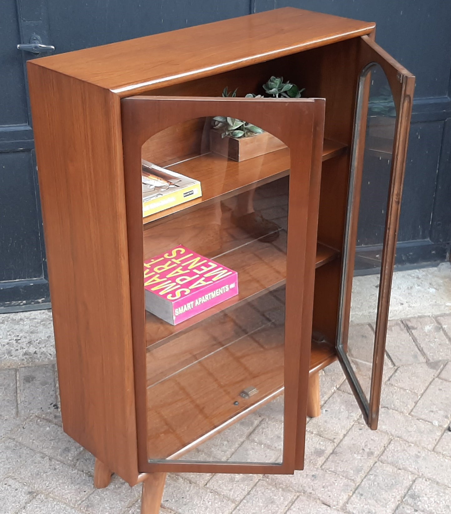 RESTORED MCM Walnut Bookcase Petite L 29"x H 42", PERFECT