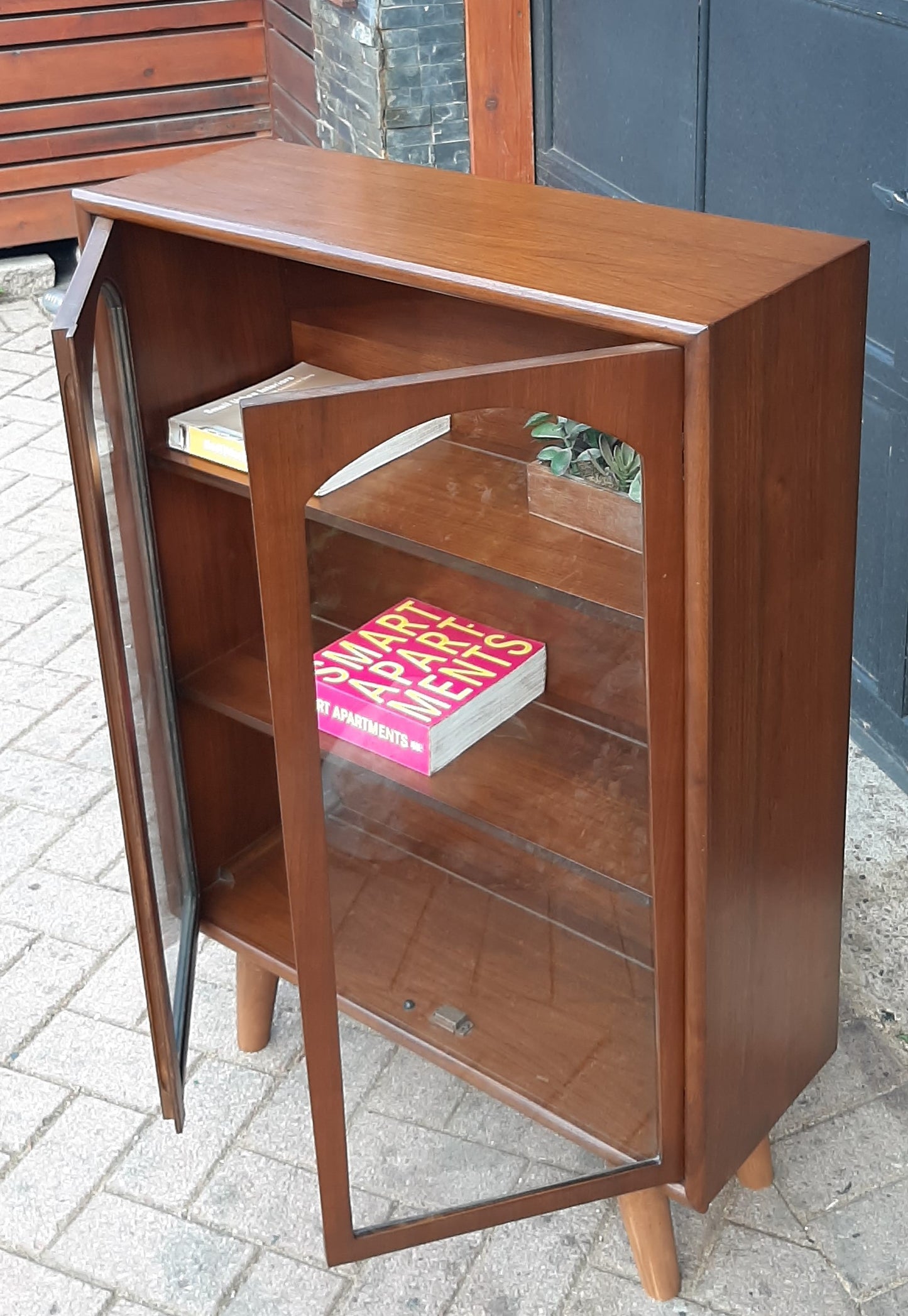 RESTORED MCM Walnut Bookcase Petite L 29"x H 42", PERFECT
