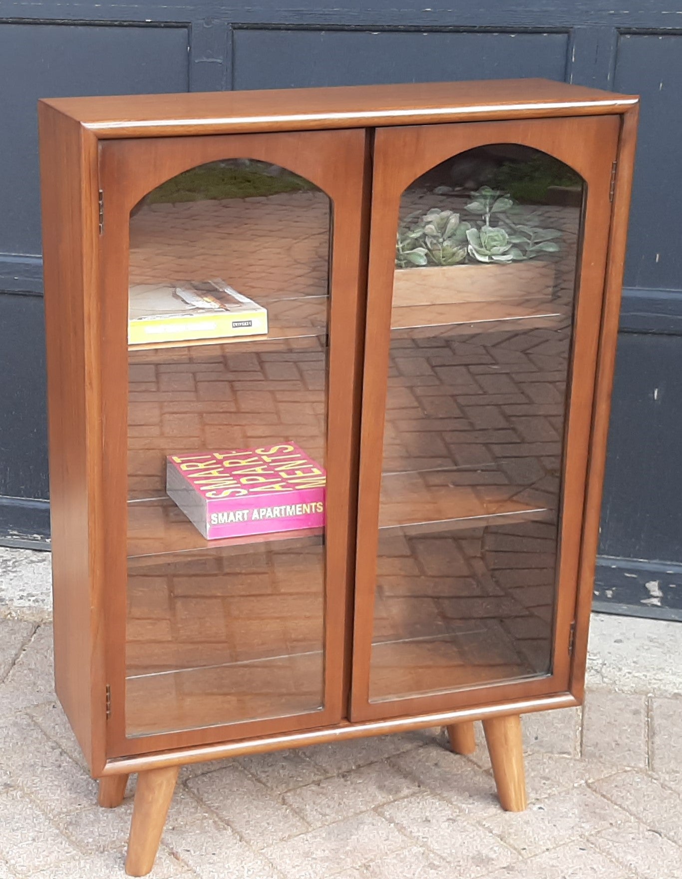 RESTORED MCM Walnut Bookcase Petite L 29"x H 42", PERFECT