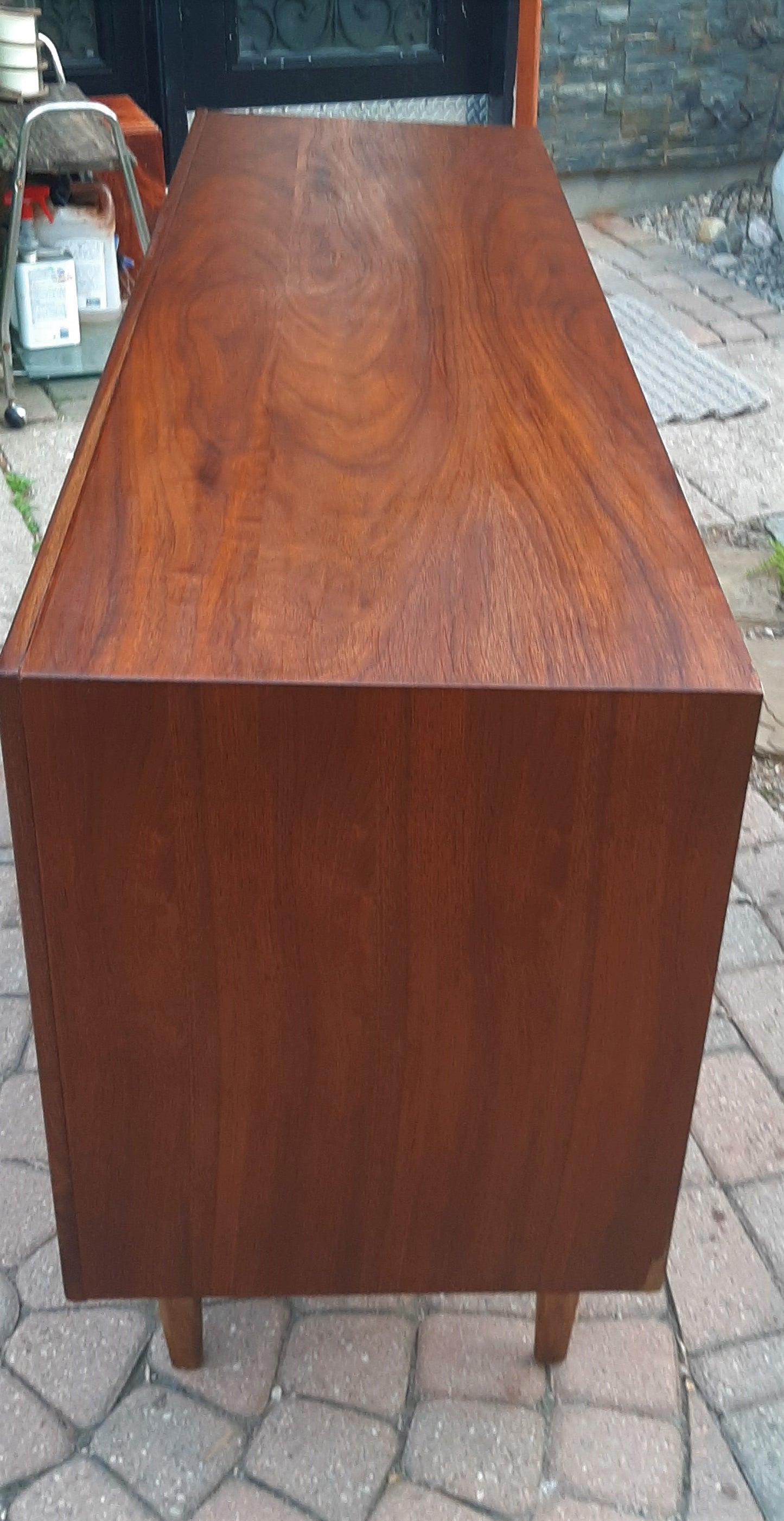 REFINISHED MCM Walnut Sideboard by Honderich, 56.5", PERFECT