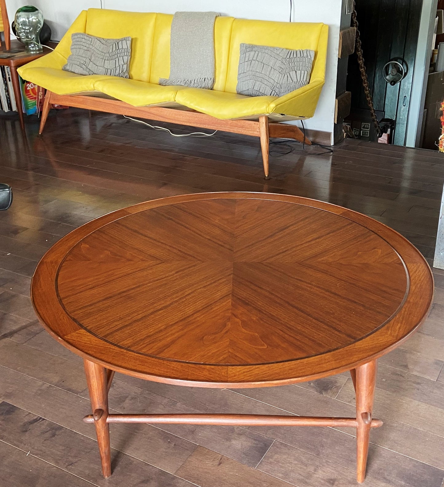 REFINISHED MCM Copenhagen Walnut Round Coffee Table by Lane D38"