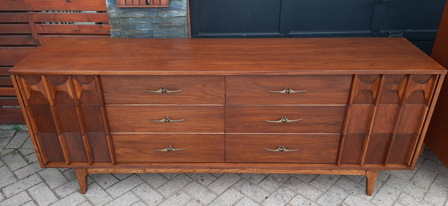 REFINISHED MCM Walnut Set of Dresser 9 drawers and Tallboy, PERFECT