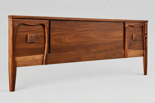 Refinished Mid Century Modern Walnut Headboard for a King Bed – Mid Century Modern Toronto
