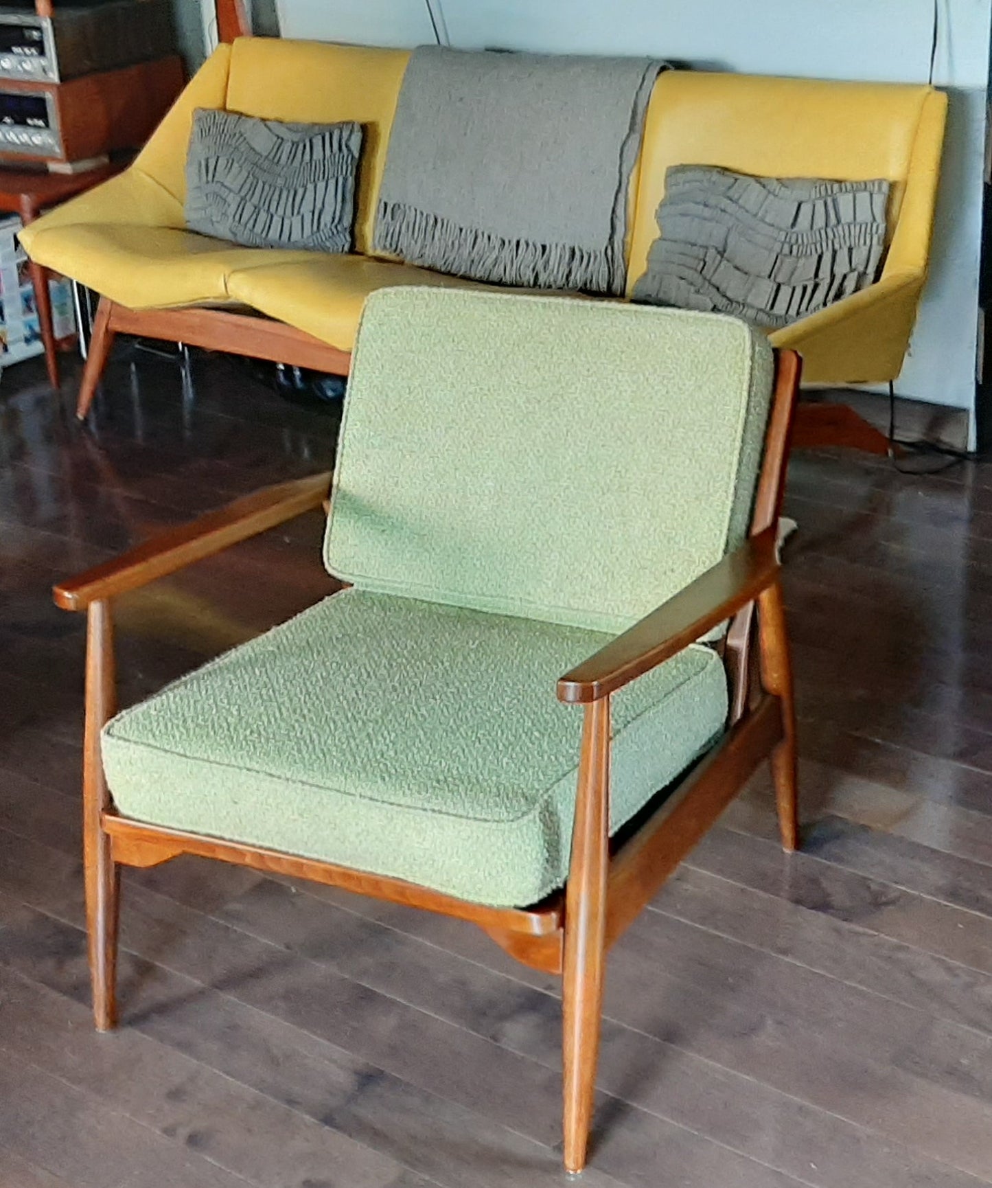 RESTORED MCM Walnut Lounge Chair