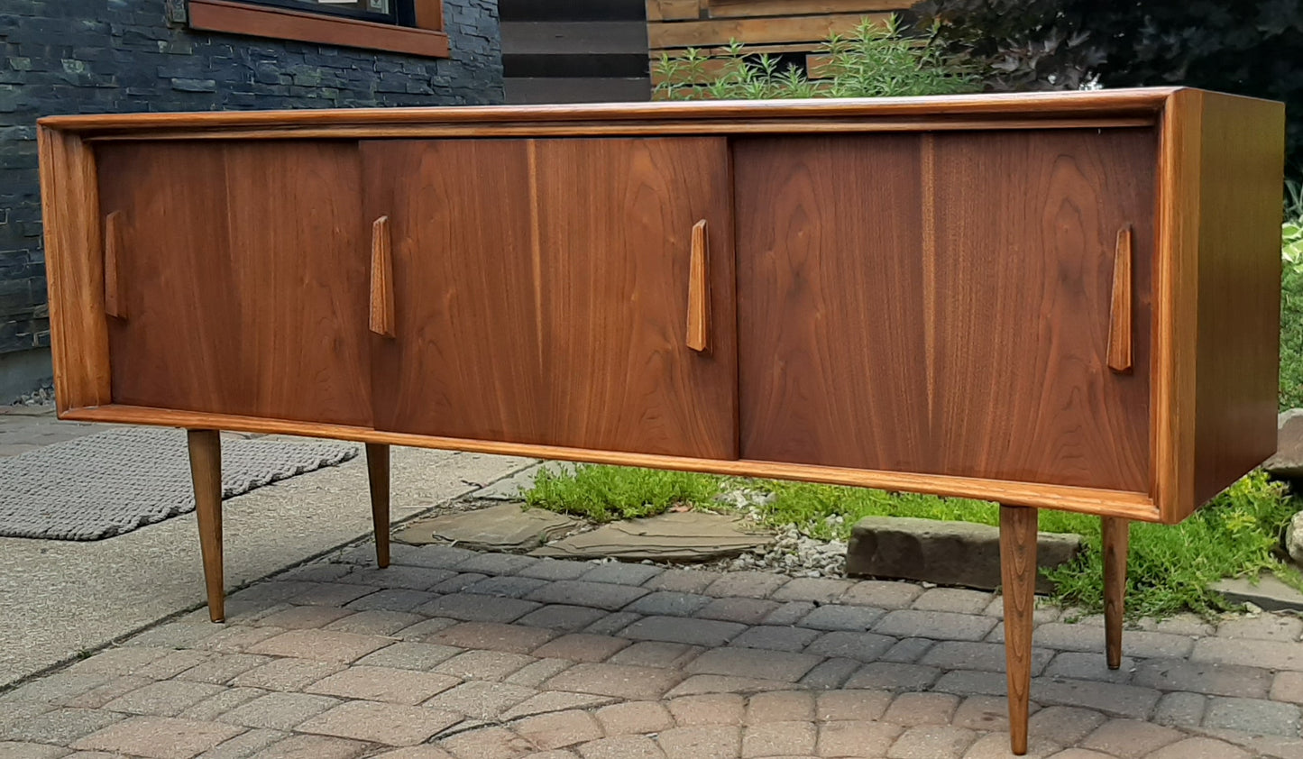 REFINISHED Walnut MCM Credenza by Deilcraft 68" PERFECT