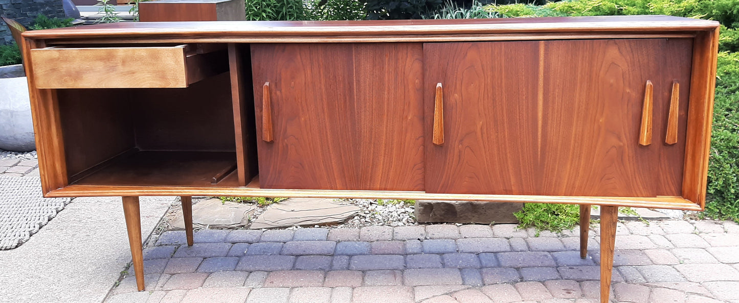 REFINISHED Walnut MCM Credenza by Deilcraft 68" PERFECT
