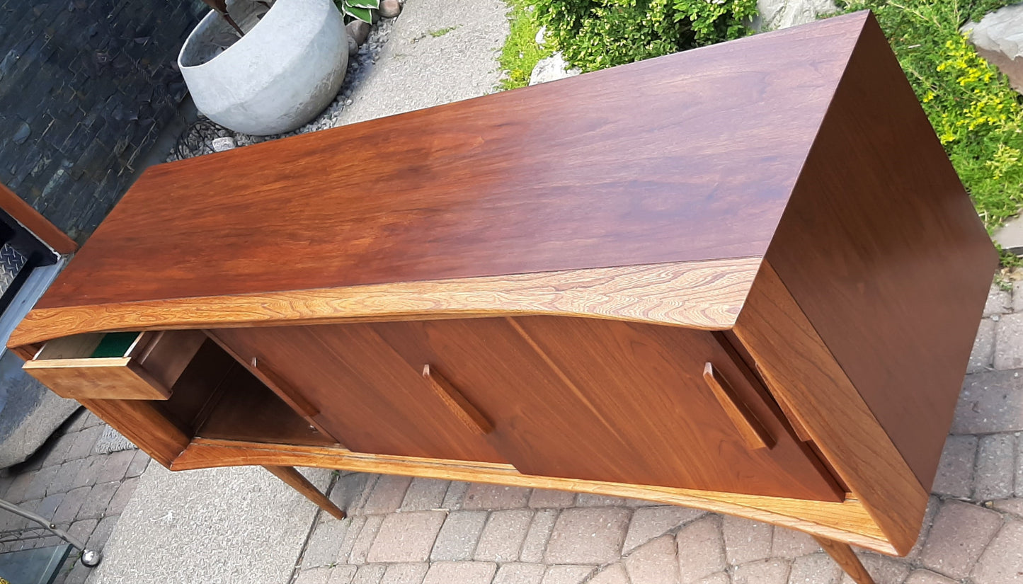 REFINISHED Walnut MCM Credenza by Deilcraft 68" PERFECT