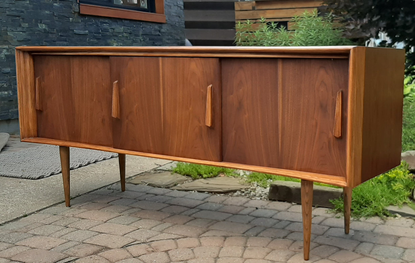 REFINISHED Walnut MCM Credenza by Deilcraft 68" PERFECT