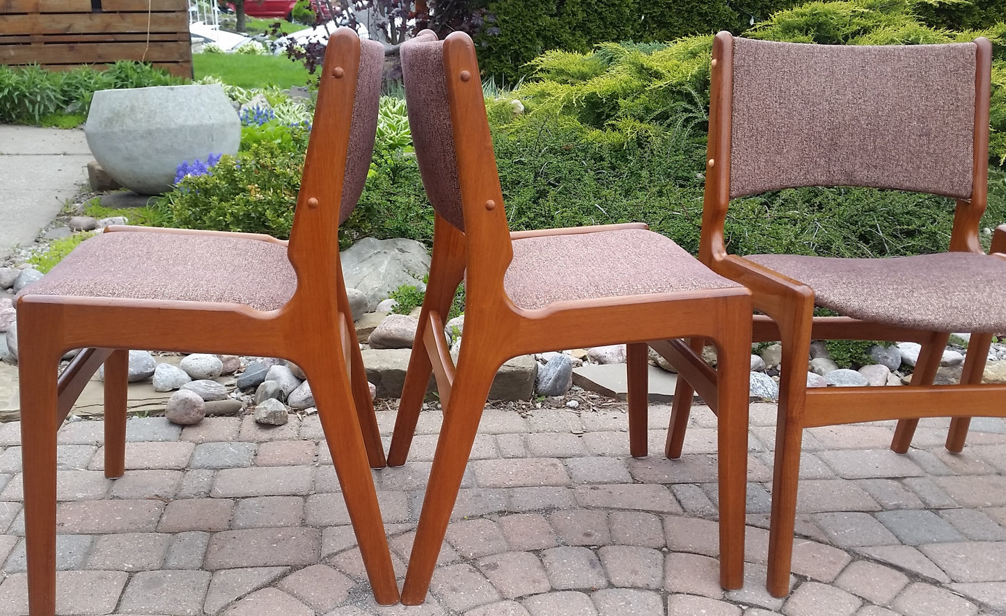 4 MCM Teak Chairs by Johannes Andersen RESTORED, mint, each $174 - Mid Century Modern Toronto