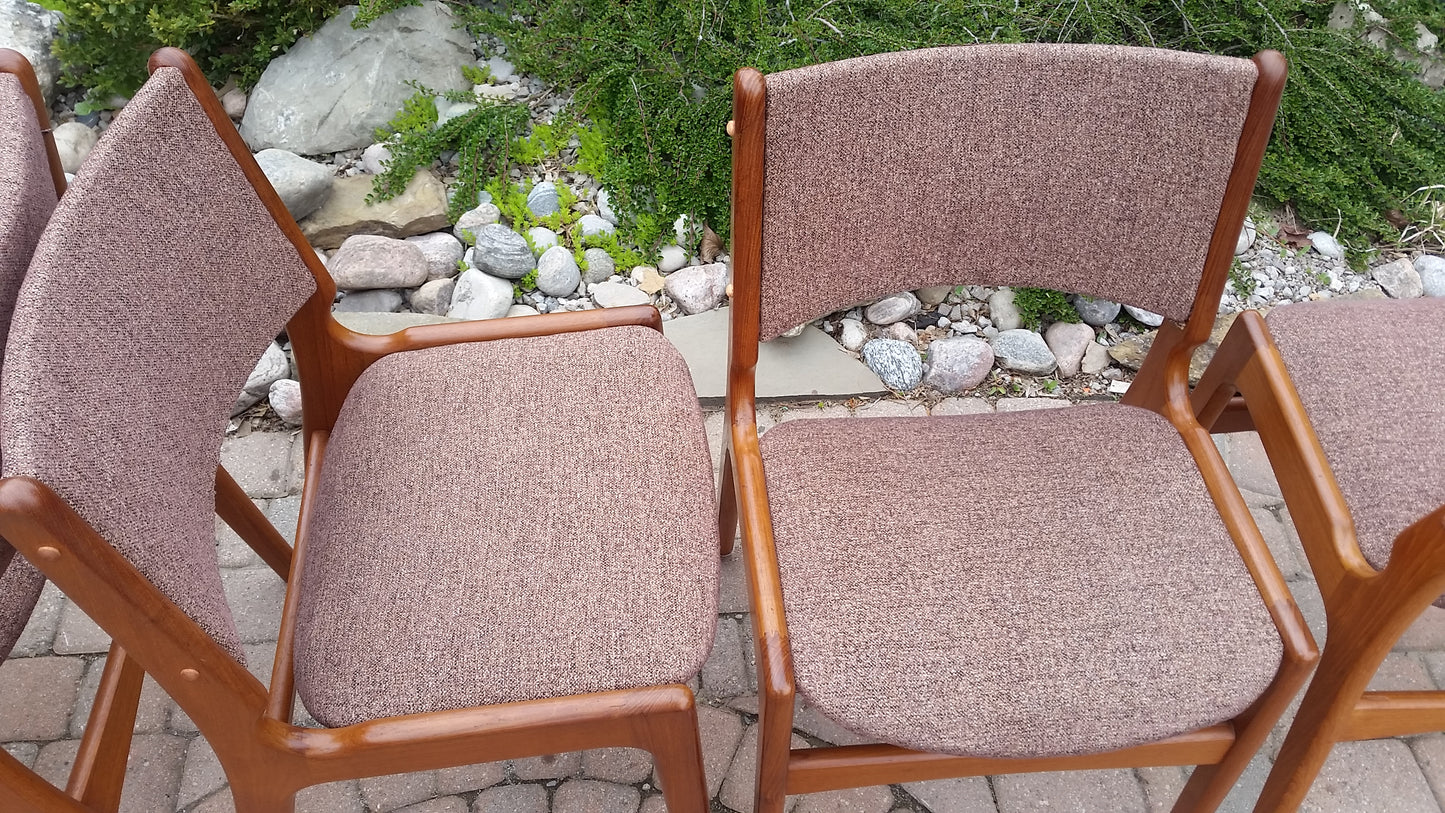 4 MCM Teak Chairs by Johannes Andersen RESTORED, mint, each $174 - Mid Century Modern Toronto