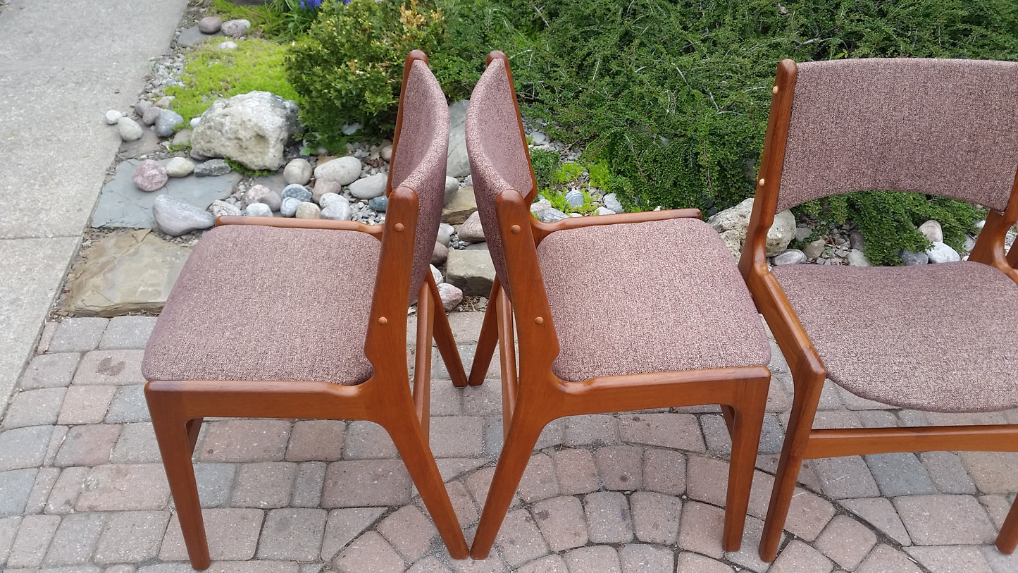 4 MCM Teak Chairs by Johannes Andersen RESTORED, mint, each $174 - Mid Century Modern Toronto