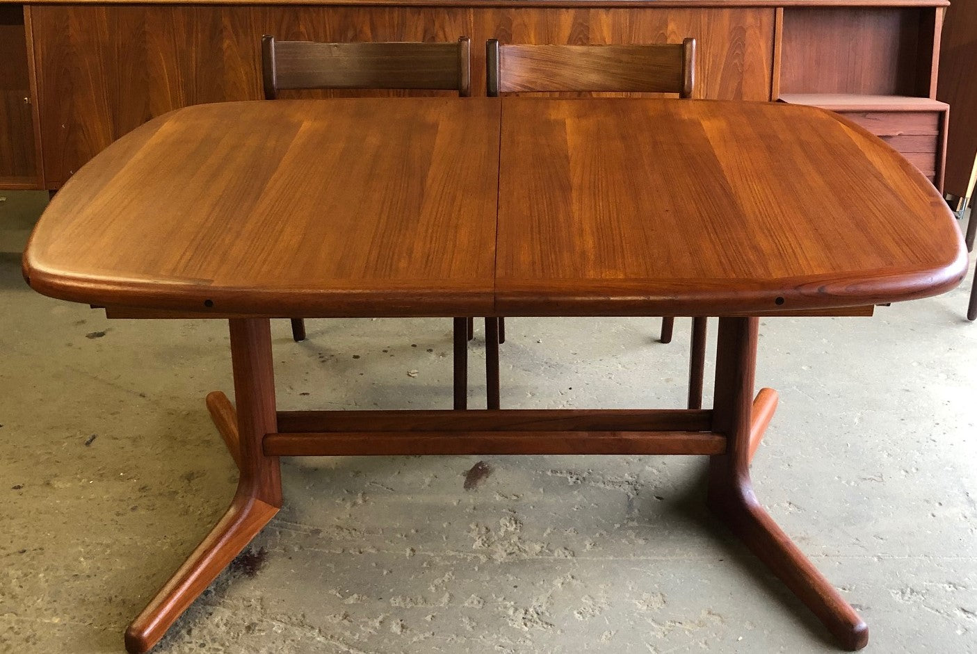 REFINISHED Danish MCM Teak Dining Table with butterfly extension, 59" - 79", treated for durability - Mid Century Modern Toronto
