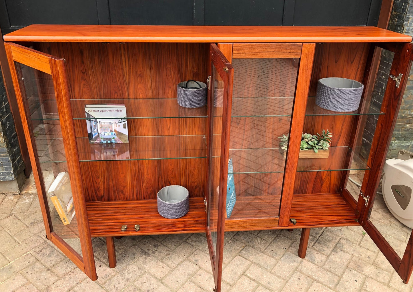 RESTORED Danish Modern Rosewood Bookcase Display 68" PERFECT - Mid Century Modern Toronto