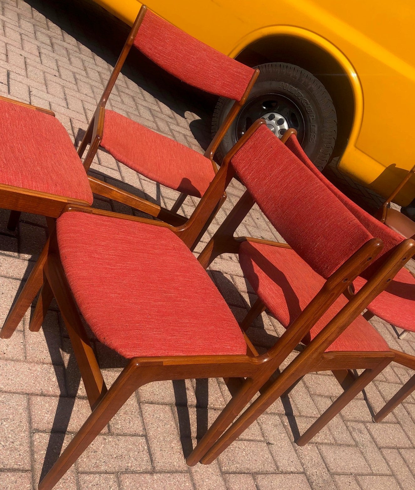 On HOLD 9 Danish MCM Teak Chairs by Anderstrup RESTORED will be REUPHOLSTERED for you, each $229 - Mid Century Modern Toronto