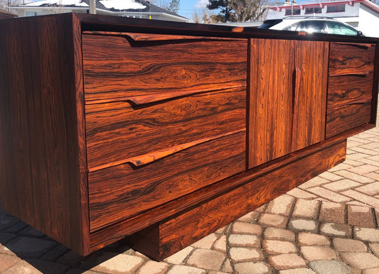 REFINISHED MCM Rosewood Sideboard Credenza or Dresser 7ft perfect - Mid Century Modern Toronto