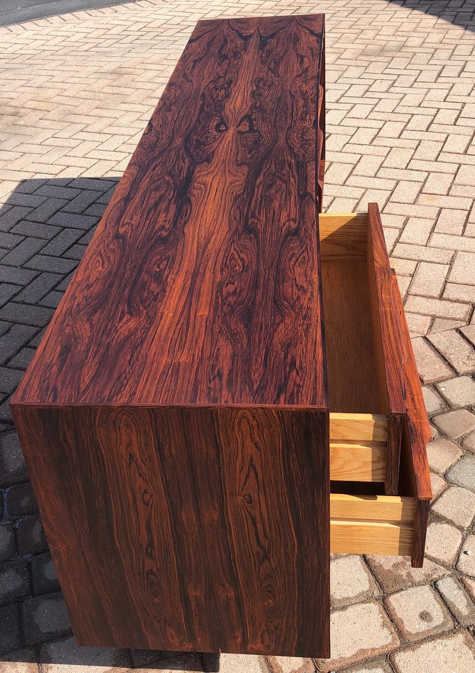 REFINISHED MCM Rosewood Sideboard Credenza or Dresser 7ft perfect - Mid Century Modern Toronto