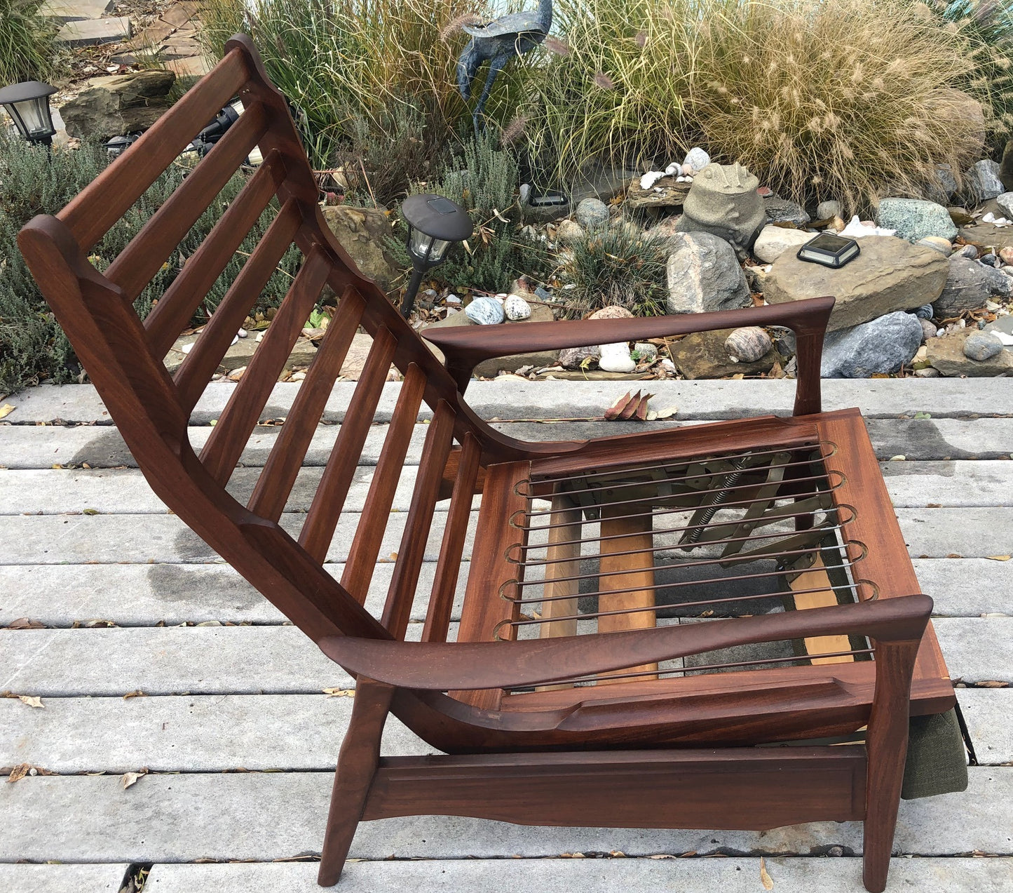 RESERVED ---REFINISHED MCM High Back Lounge Chair Reclining, perfect- cushions will be CUSTOM made just for you - Mid Century Modern Toronto