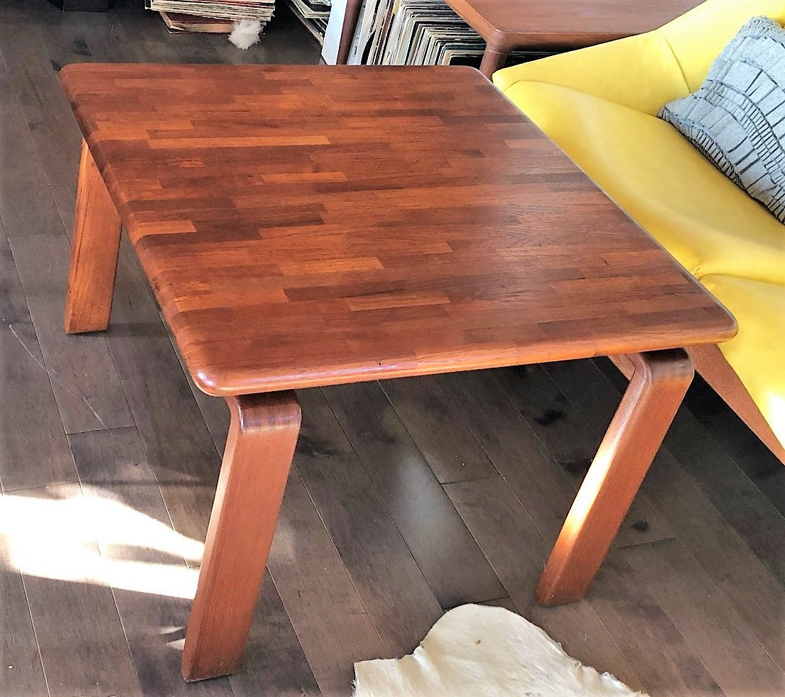 REFINISHED Danish MCM SOLID Teak Coffee Table square 27, perfect - Mid Century Modern Toronto