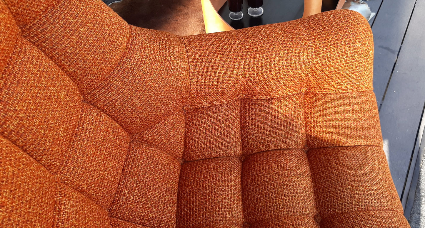 Vintage MCM Frank Doerner Faultless Reupholstered Swivel Lounge Chair, Perfect - Mid Century Modern Toronto