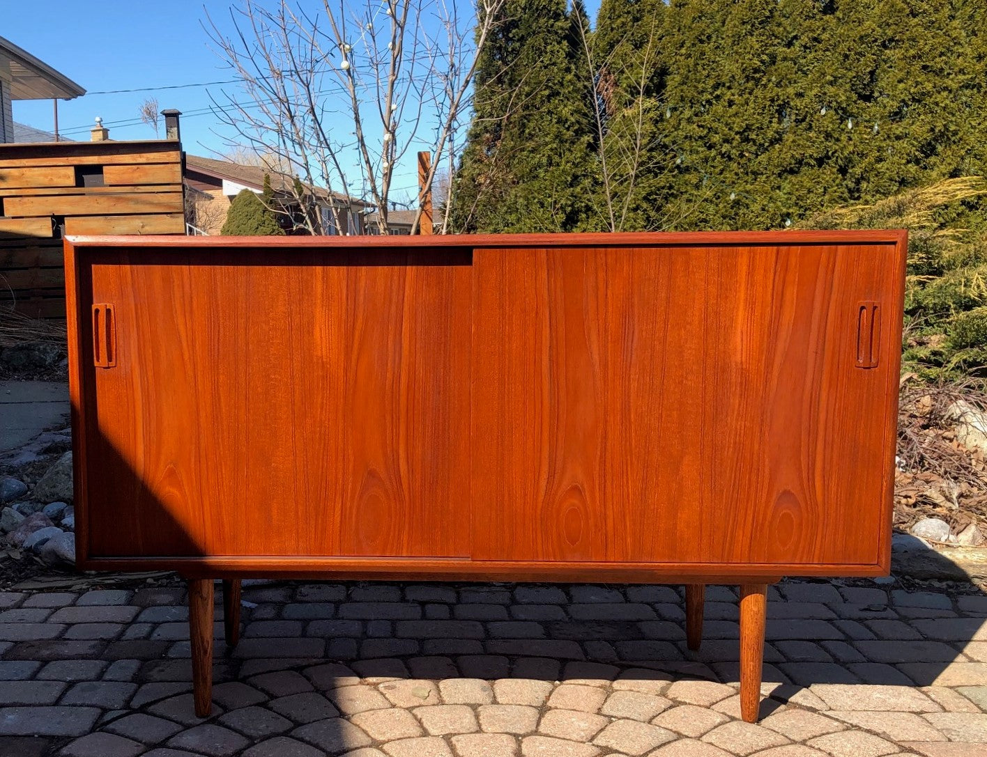 REFINISHED MCM  Teak Buffet Sideboard 48" - Mid Century Modern Toronto