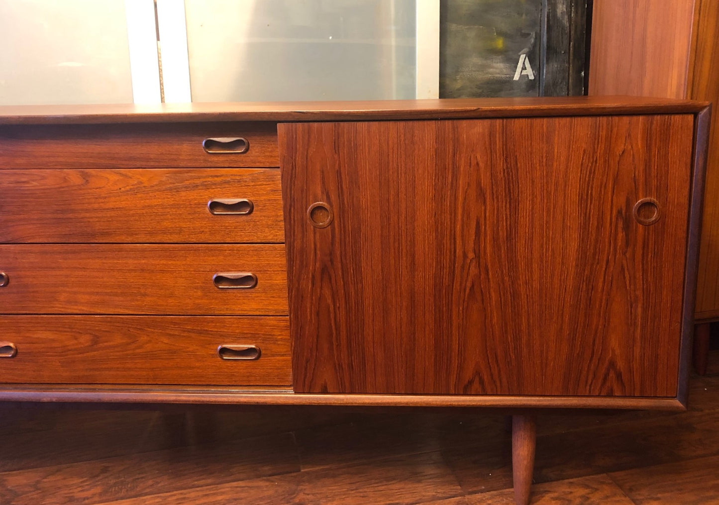 REFINISHED MCM Teak Sideboard by Punch Designs, PERFECT, 78" - Mid Century Modern Toronto