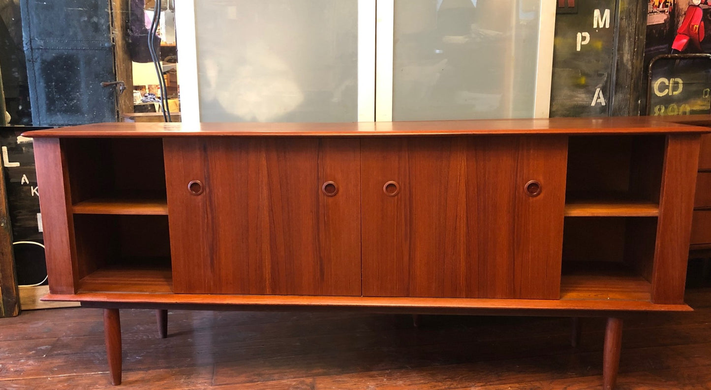 REFINISHED Danish MCM Teak Sideboard TV Media Console 6ft PERFECT - Mid Century Modern Toronto