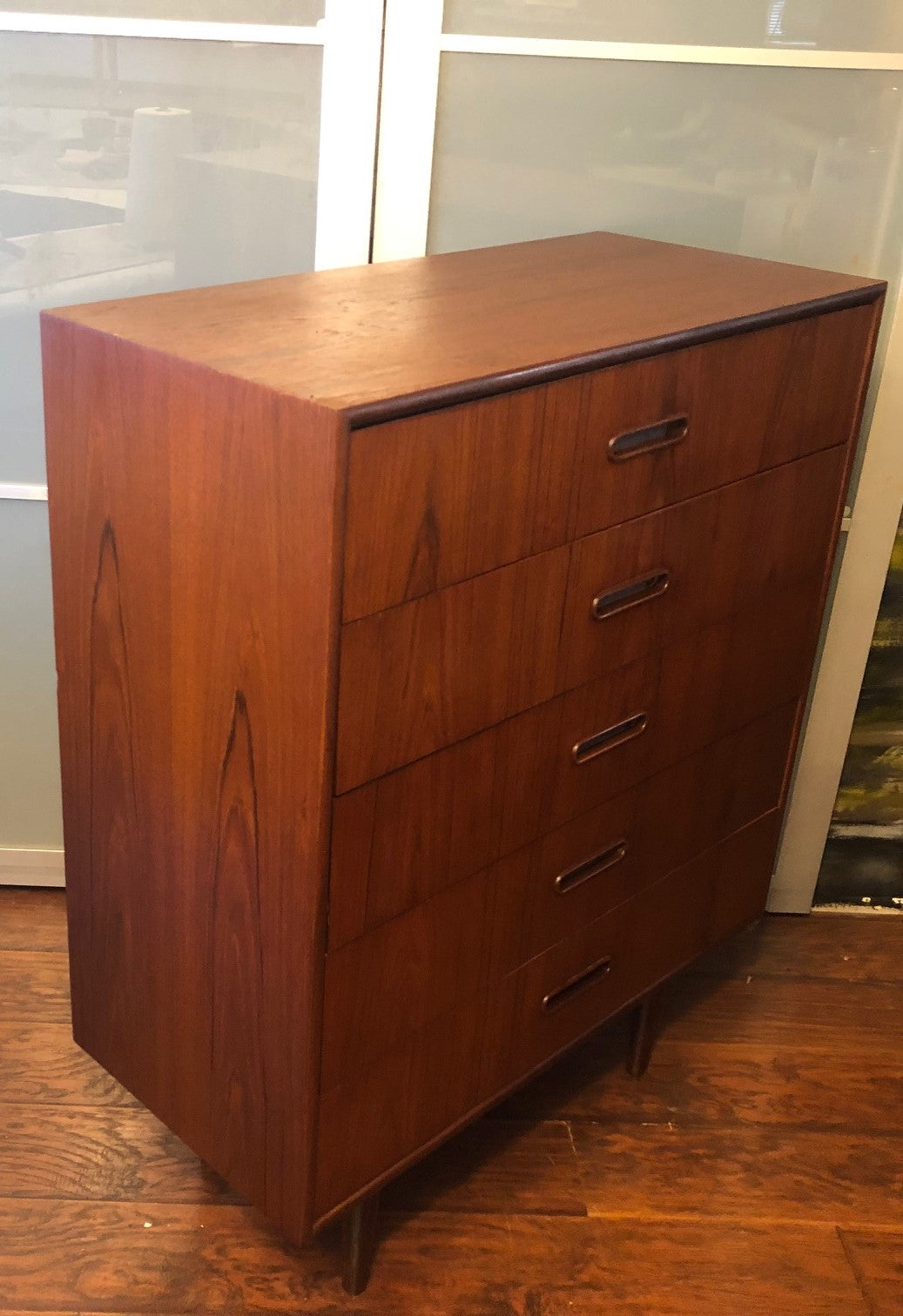 REFINISHED MCM Teak Tallboy by Punch Designs 34.25” - Mid Century Modern Toronto