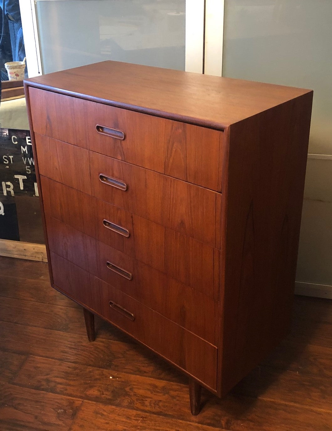 REFINISHED MCM Teak Tallboy by Punch Designs 34.25” - Mid Century Modern Toronto