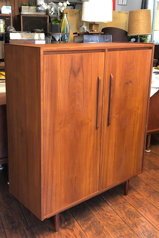 REFINISHED MCM  Teak Compact Wardrobe or Tall Dresser, PERFECT - Mid Century Modern Toronto