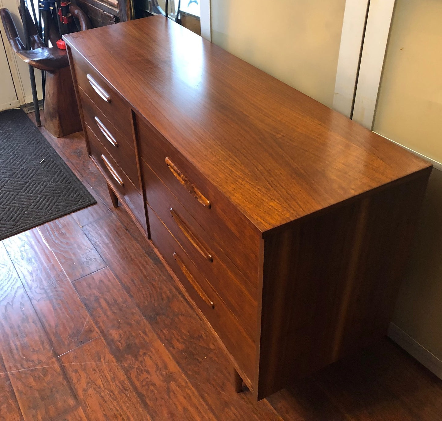 Mid Century Modern Walnut Dresser 6 Drawers REFINISHED, perfect - Mid Century Modern Toronto