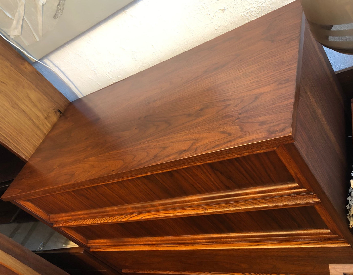REFINISHED MCM Walnut Sculptural Walnut Tallboy 38", PERFECT - Mid Century Modern Toronto