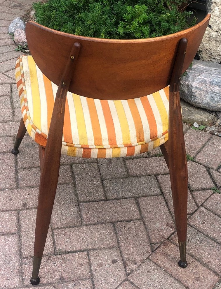 REFINISHED Italian MCM Teak or Mahogany accent chair large, unique, perfect - Mid Century Modern Toronto