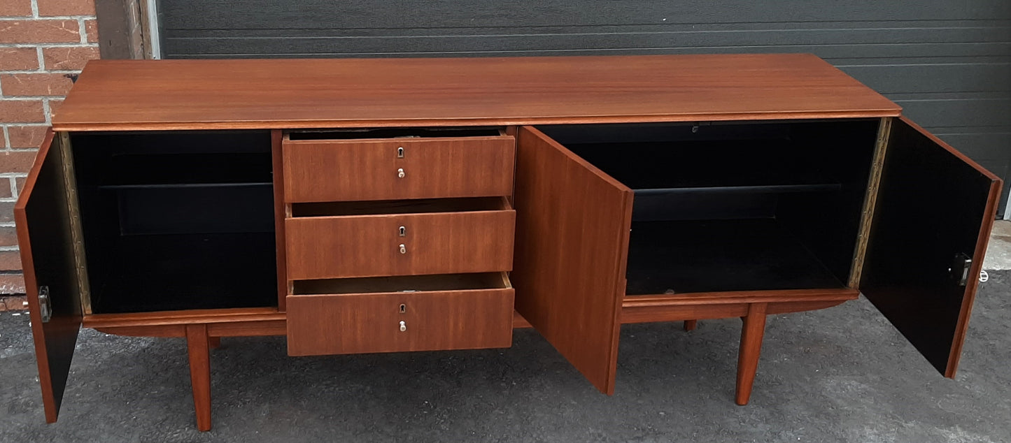 REFINISHED MCM Mahogany Sideboard Credenza 72" PERFECT - Mid Century Modern Toronto