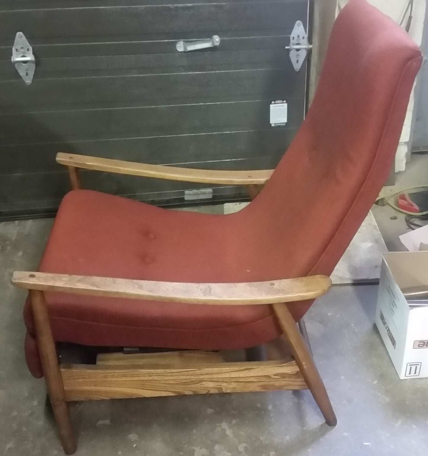Will be REFINISHED & REUPHOLSTERED in charcoal wool MCM Lounge Chair Recliner - Mid Century Modern Toronto
