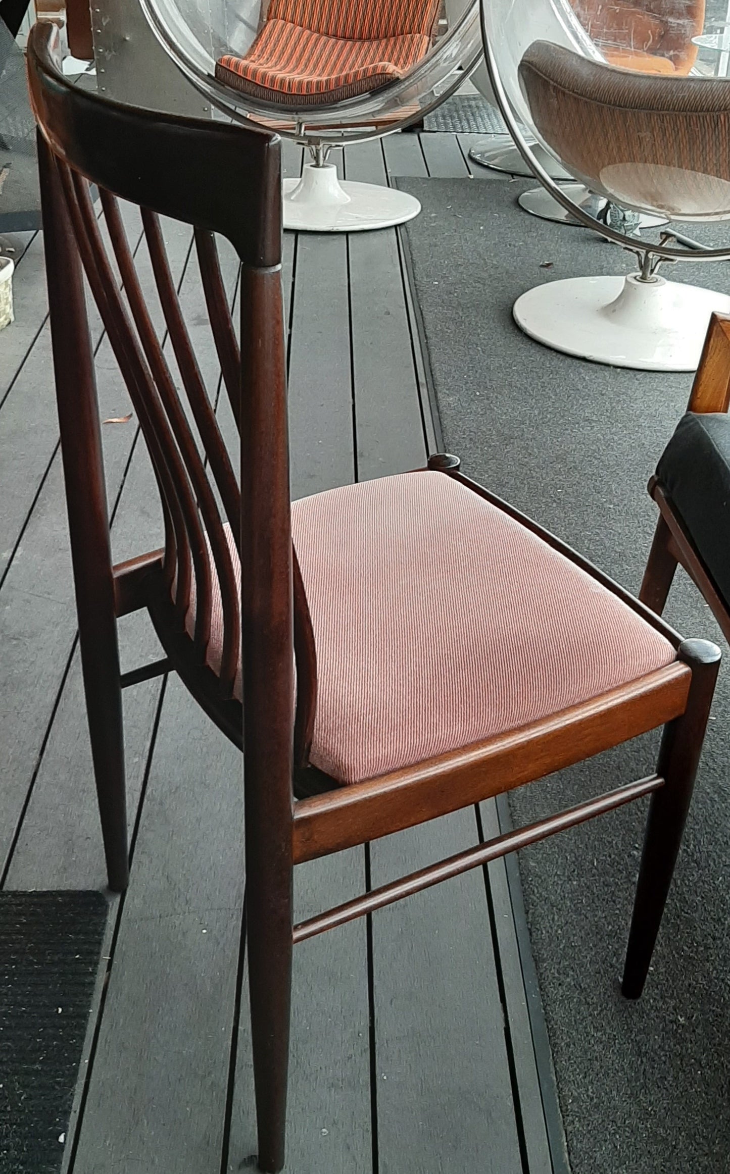 8 Danish MCM Rosewood or Mahogany Dining Chairs RESTORED; very comfortable, each $249 - Mid Century Modern Toronto