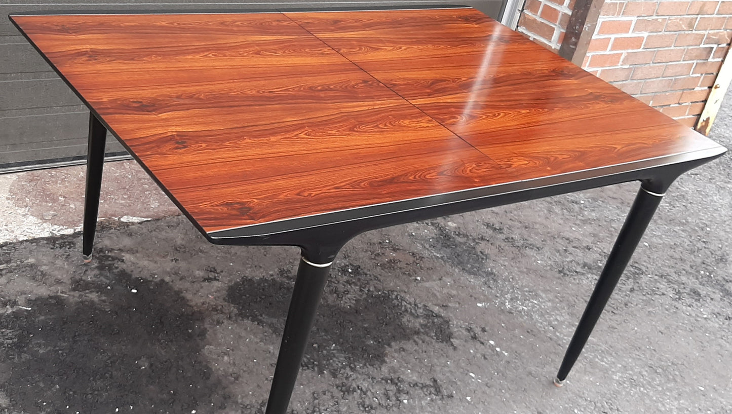 Rare MCM Rosewood Dining Table w 1 leaf 60" -72", "Cortina" by Svante Skogh - Mid Century Modern Toronto