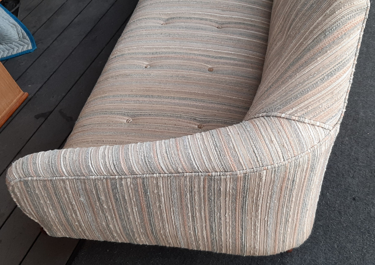 Vintage Mid-Century Modern Sofa with REFINISHED wooden frame 7ft Gondola style, SUPER SALE - Mid Century Modern Toronto