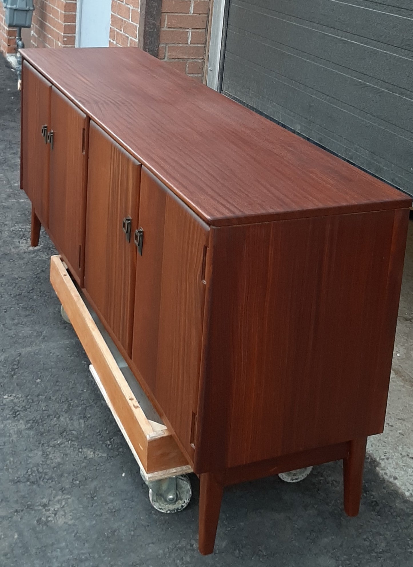 REFINISHED MCM  SOLID TEAK Sideboard TV Media Console by Imperial 66" , PERFECT - Mid Century Modern Toronto