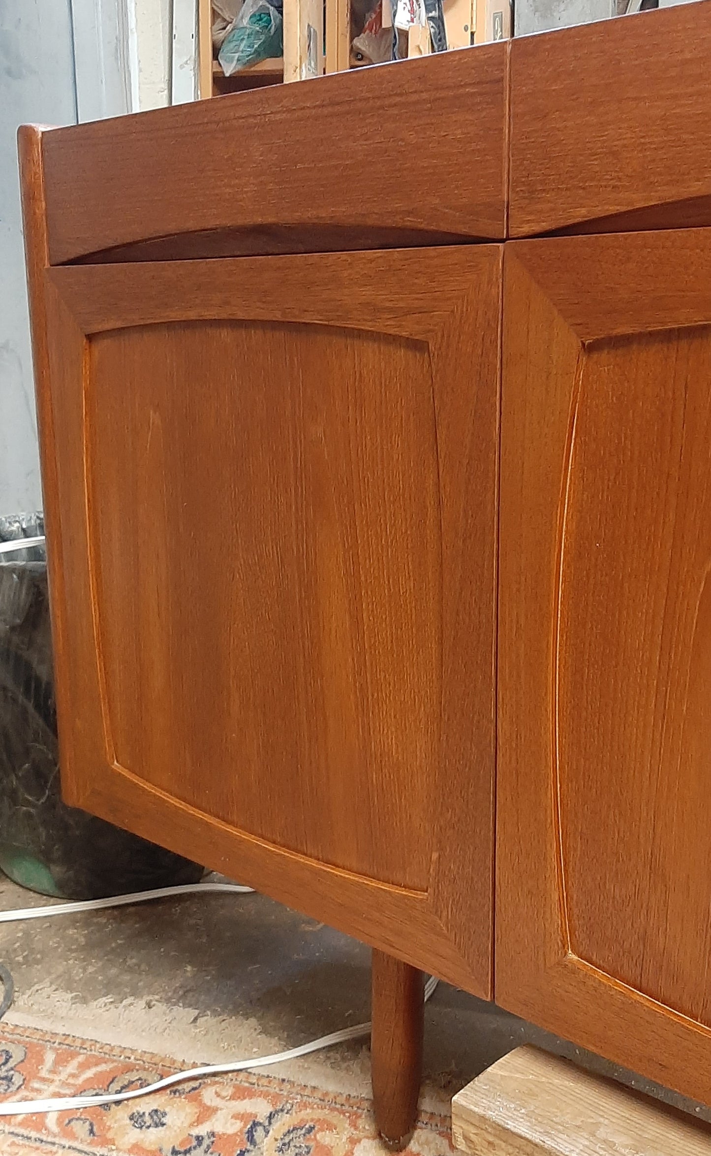 REFINISHED MCM Teak Sideboard 84", long & narrow, PERFECT - Mid Century Modern Toronto