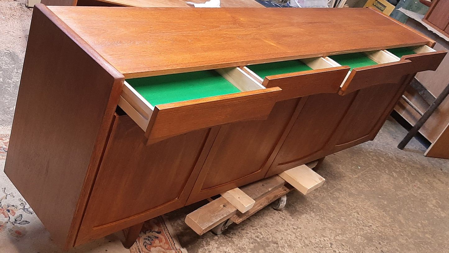 REFINISHED MCM Teak Sideboard 84", long & narrow, PERFECT - Mid Century Modern Toronto