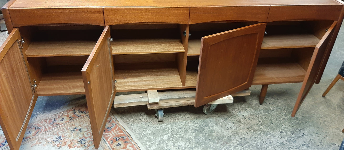REFINISHED MCM Teak Sideboard 84", long & narrow, PERFECT - Mid Century Modern Toronto
