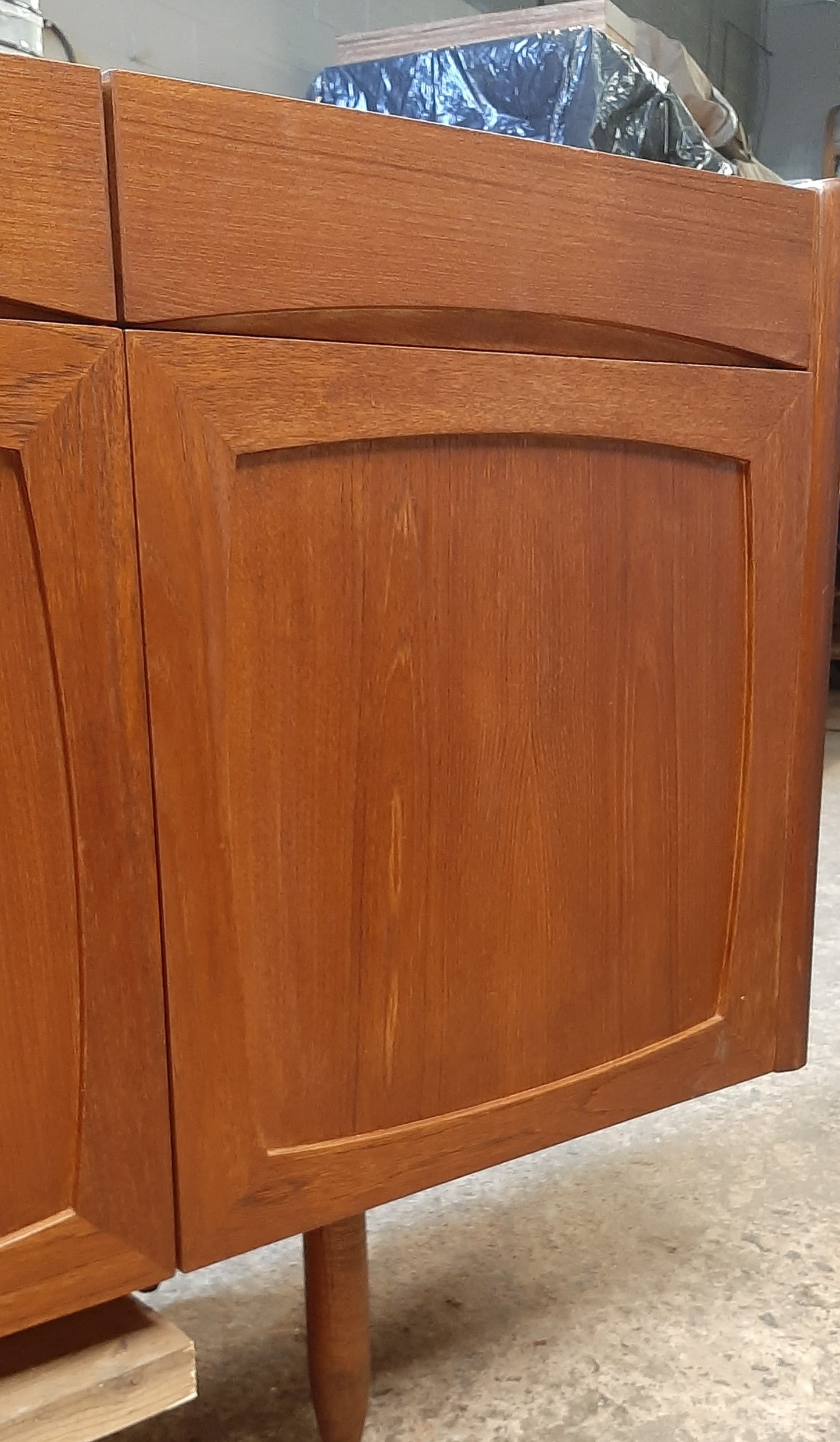 REFINISHED MCM Teak Sideboard 84", long & narrow, PERFECT - Mid Century Modern Toronto