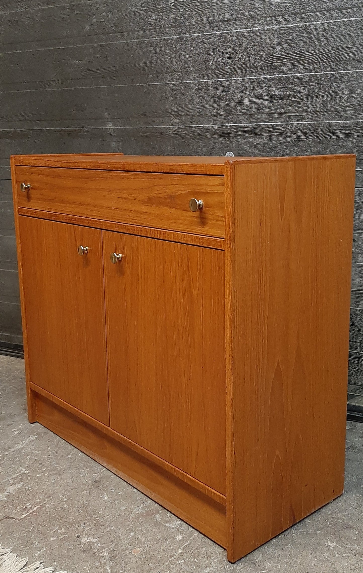 RESTORED Entry MCM Teak Cabinet & Mirror, PERFECT - Mid Century Modern Toronto
