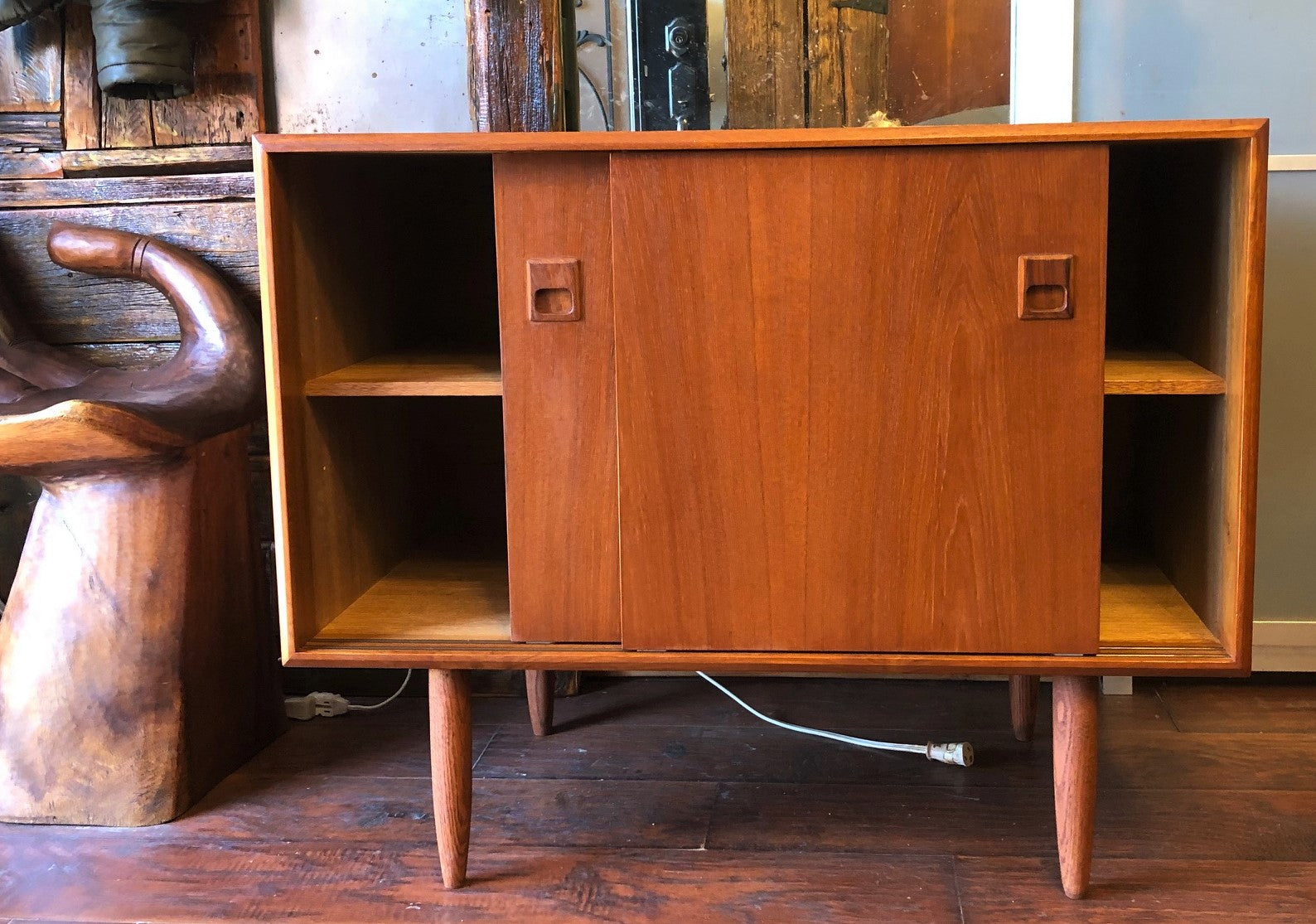 REFINISHED MCM  Teak Buffet Sideboard Console compact 36" PERFECT - Mid Century Modern Toronto