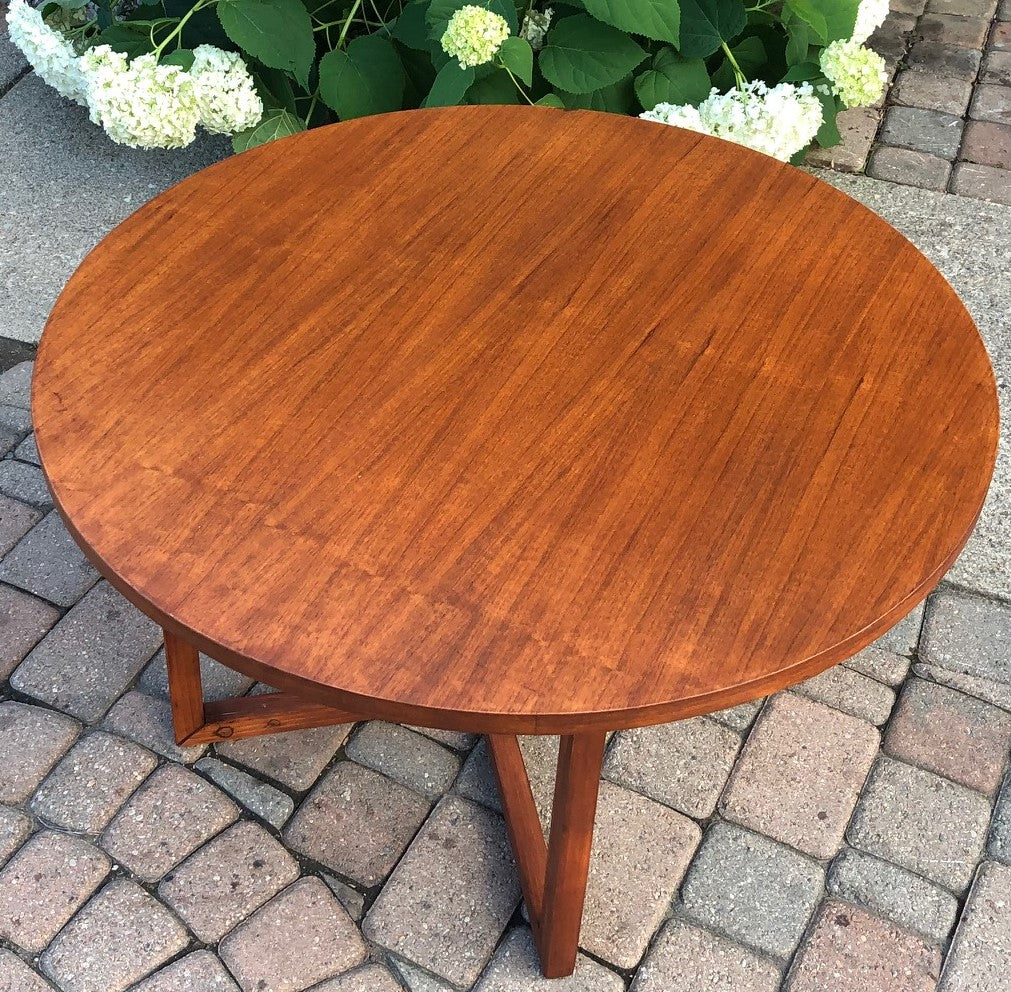 REFINISHED MCM Teak Coffee Table round 32" - Mid Century Modern Toronto