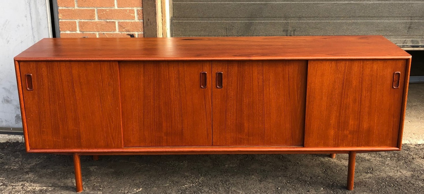 REFINISHED MCM Teak Credenza Narrow & Low profile 6 ft, PERFECT - Mid Century Modern Toronto