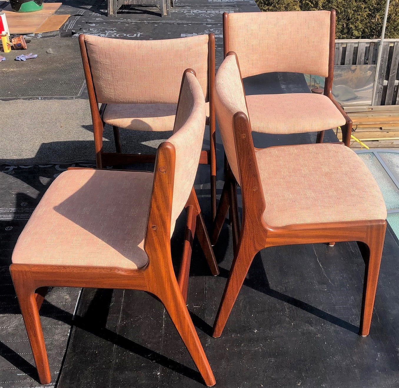 4 MCM Teak Chairs by Johannes Andersen RESTORED, PERFECT, each $199 - Mid Century Modern Toronto