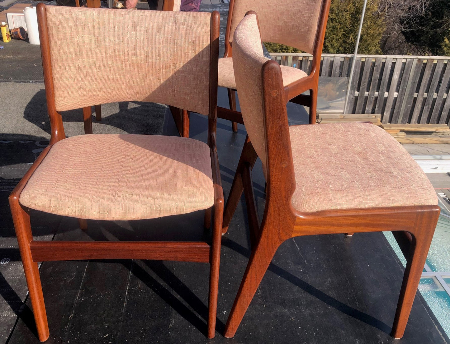 4 MCM Teak Chairs by Johannes Andersen RESTORED, PERFECT, each $199 - Mid Century Modern Toronto