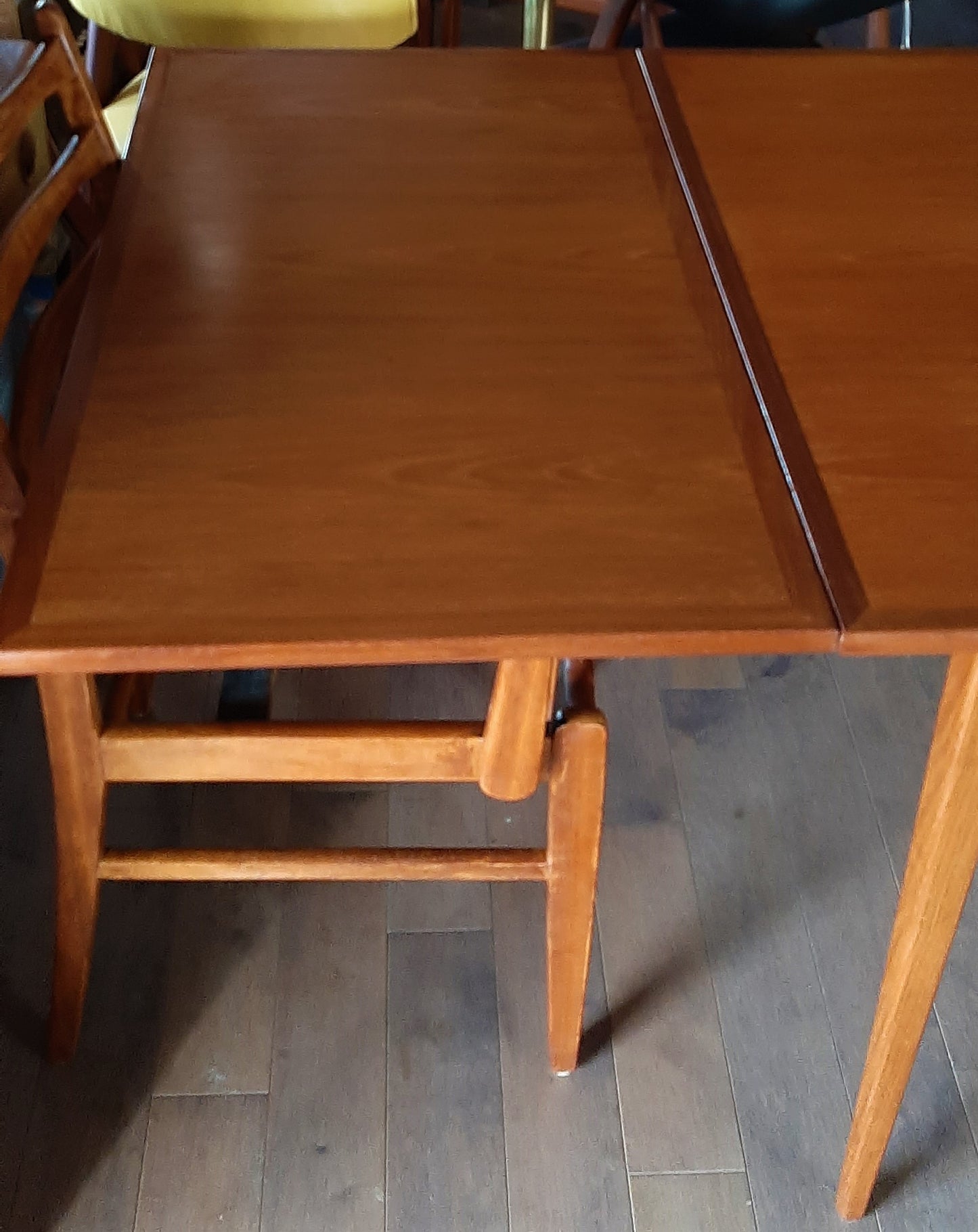 REFINISHED MCM Teak Draw Leaf Table with 2 Extension Leaves, PERFECT 54-95" - Mid Century Modern Toronto